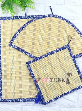 吊饰环创竹帘青花布包手工材料