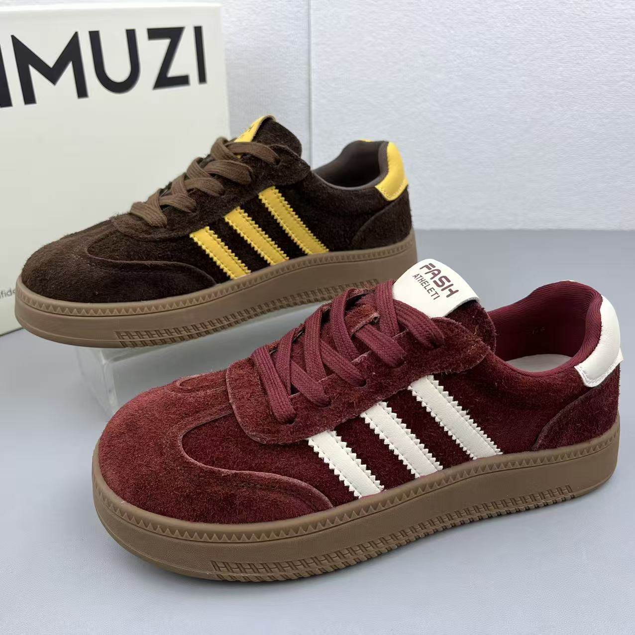 奥莱撤柜处理真皮女鞋户外流行低帮德训鞋韩版百搭高品质休闲鞋清,女鞋,时尚休闲鞋,淘宝优惠券,粉丝福利购,淘宝优惠卷