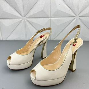 品牌撤柜断码清仓微瑕疵超高跟时装女凉鞋夏季流行外贸浅口一字带