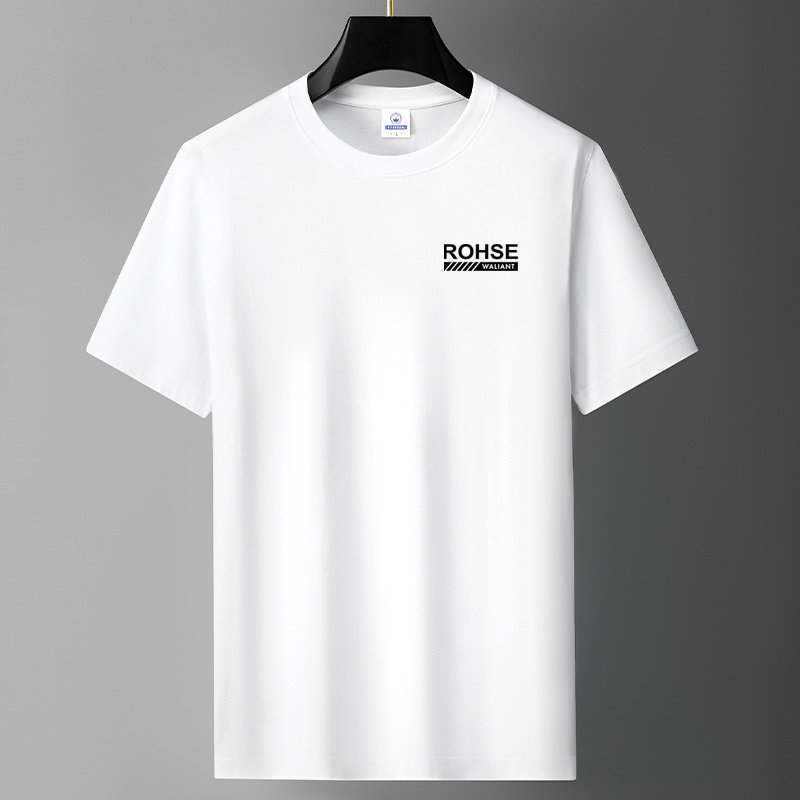 男士短袖T恤夏季新款潮流纯棉简约圆领上衣中青年宽松休闲体恤衫