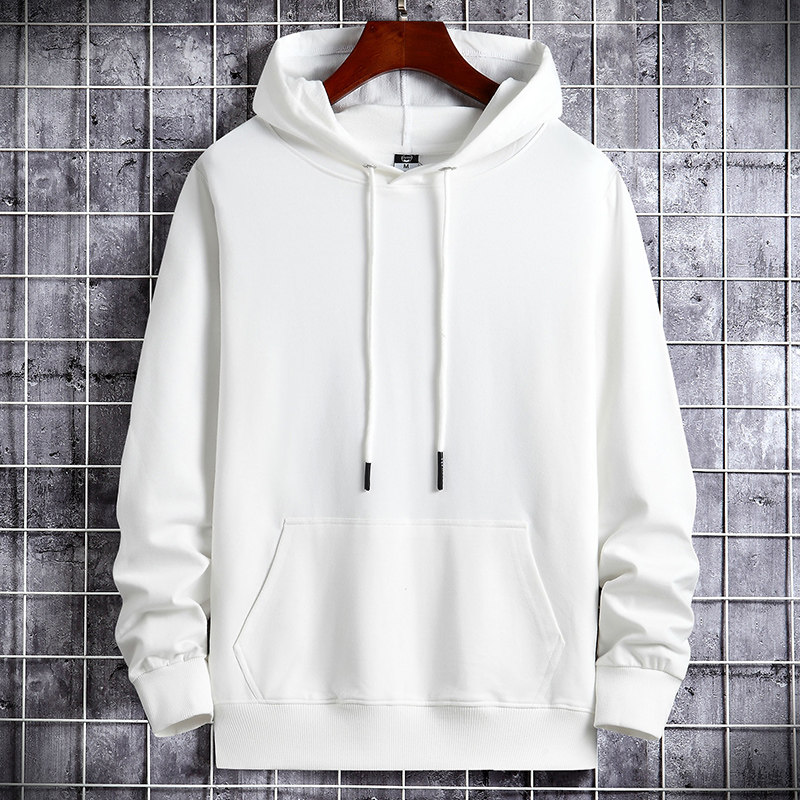 棉致新款2025卫衣男春秋季新款纯色百搭连帽卫衣男士运动套头外套