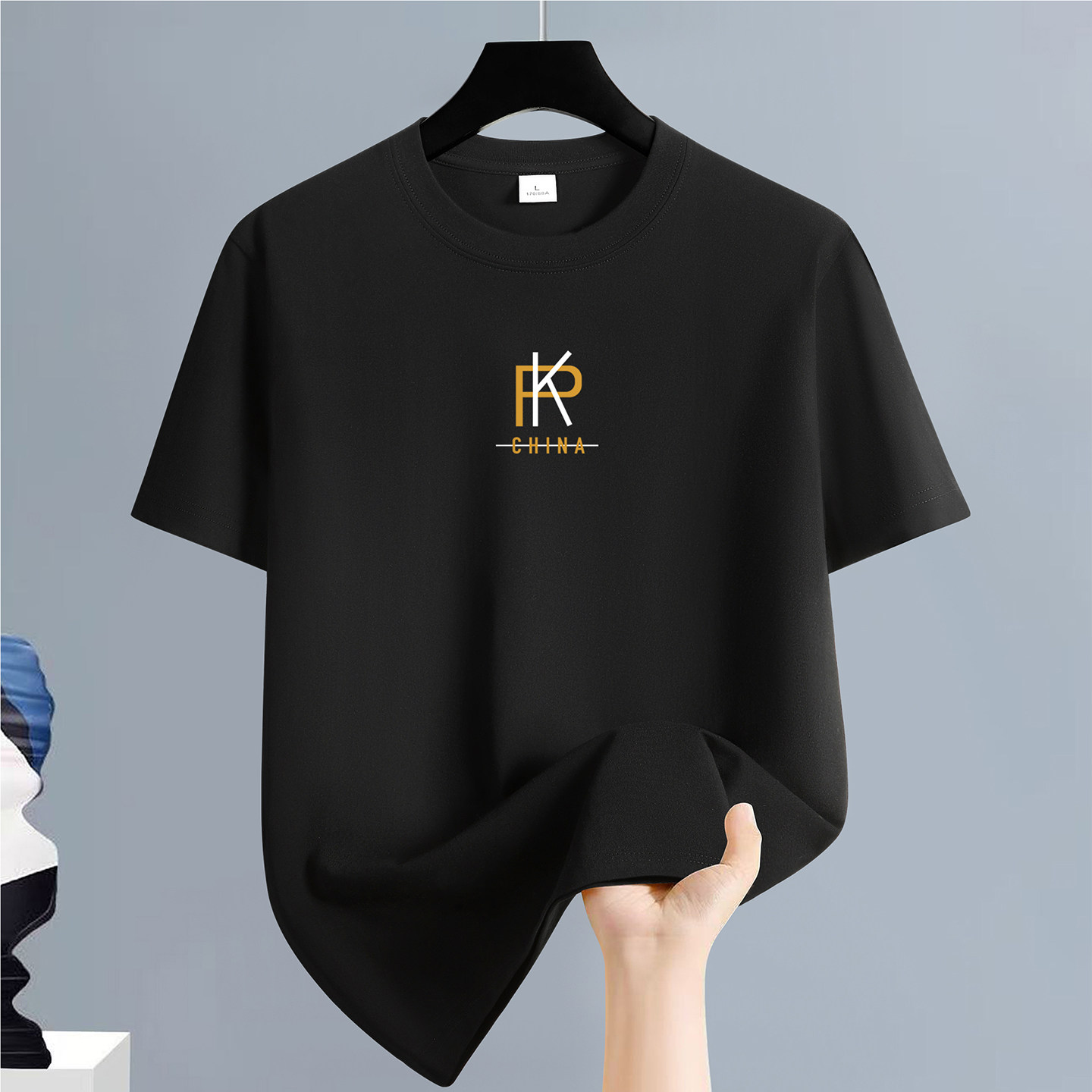 2026新款夏季纯棉t恤男士圆领简约重磅运动上衣潮流短袖宽松体恤