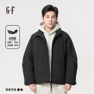 GF男装 冬季简约百搭合身舒适保暖立领短款羽绒服 S/W 170254028