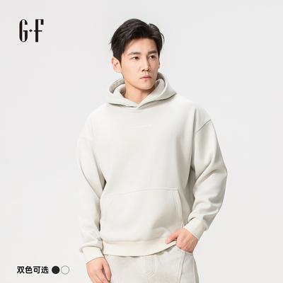 GF男装 冬季宽松纯色加绒休闲潮连帽长袖卫衣T恤 S/W 260254017