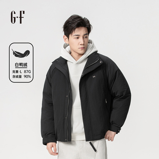 GF男装 冬季简约百搭合身舒适保暖立领短款羽绒服 S/W 170254012