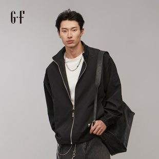 GF 春季美式痞帅男毛毡贴布字母宽松休闲外套立领夹克 120261006