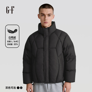 GF男装 冬季简约百搭立领短款纯色羽绒服 S/W 170254033