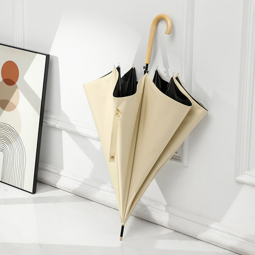 直杆伞黑胶防晒遮阳伞