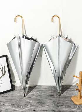 upf50+钛银胶长柄自动雨伞女防晒防紫外线晴雨两用遮阳伞定制logo