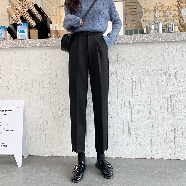 Real photo, real price, all kinds of INS style, thin, plush and thickened casual suit pants, cropped pants