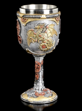 Mechanischer Drache机械龙高脚杯创意外贸恐龙杯子个性红酒杯