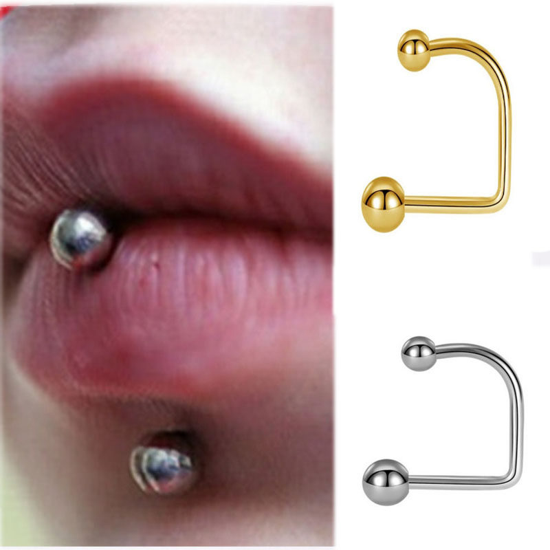 时尚不锈钢U形唇环唇钉女穿刺饰品 欧美个性夜店耳钉,饰品/流行首饰/时尚饰品新,唇环/唇钉,淘宝优惠券,粉丝福利购,淘宝优惠卷