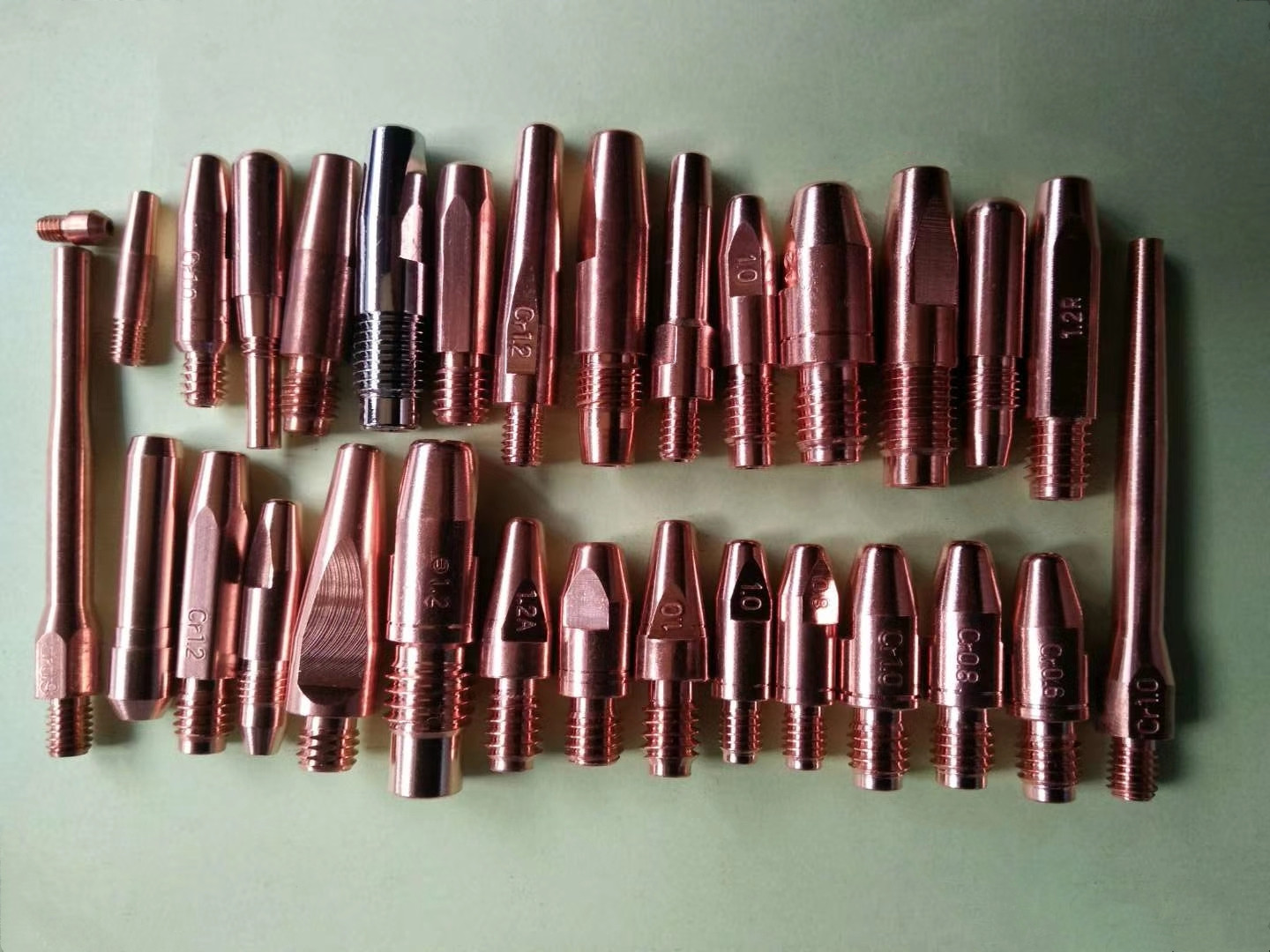 福尼斯机器人导电嘴tbi导电咀精车打孔铬锆铜超高同心度内孔螺纹