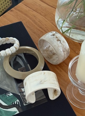 亚克力开口手镯环叠戴串珠