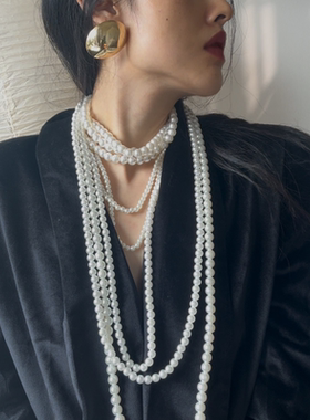 串珠多股项链颈链毛衣链层叠