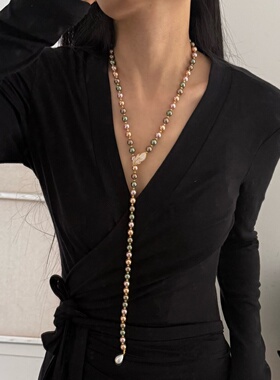 复古法式气质优雅长串项链颈链