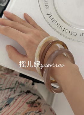 树脂ins亚克力几何叠戴手镯环