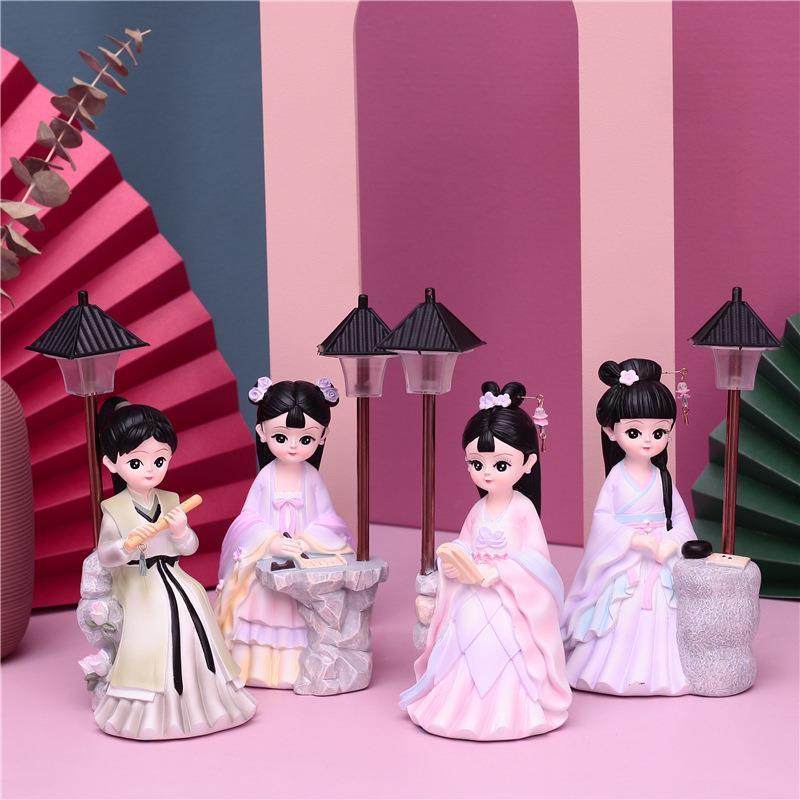 宫廷复古风步步生花系列双色小夜灯摆件家居装饰品情人节送人礼物