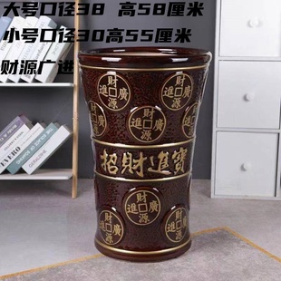 特大号落地家用客厅门口大型植物栽树花盆大码加高深盆高58高筒缸