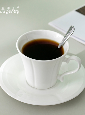 BLUE GENTRY 咖啡杯碟骨瓷咖啡杯定制礼品logo马克杯子陶瓷水杯