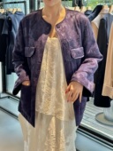 FANG 品牌授权 23FW设计师品牌高级感真丝提花复古外套