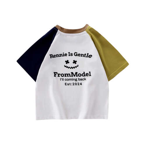 三折品牌特价清仓撤柜亲子装中大童夏季撞色圆领半袖T恤短袖上衣