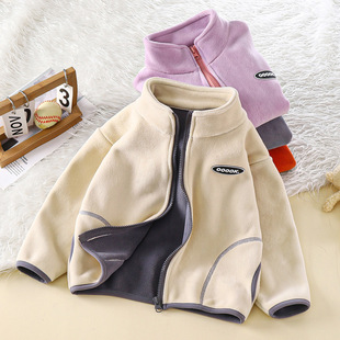 三折品牌特价 中大童秋冬双面加绒加厚拉链保暖外套 撤柜清仓亲子装