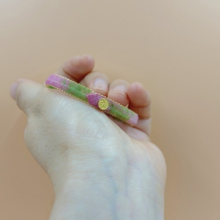 18k金芝麻珠手绳 蜡线编织红绳 本命年红手绳 表带款手绳