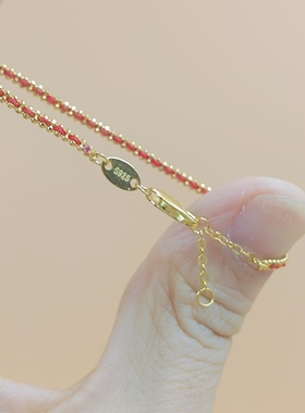 情侣欧美法式可调节小红绳