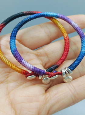 999足银手绳高光泰蜡金刚结手工精编定制涅槃蜕变浴火重生手绳