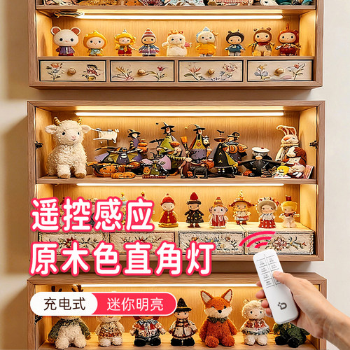 原木风磁吸灯条充电感应遥控LED
