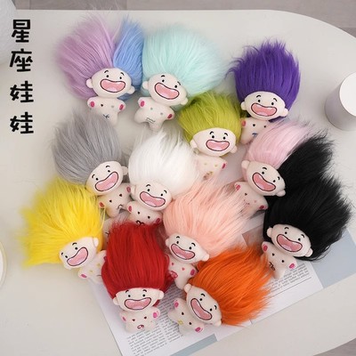 女孩棉花糖娃缺牙巴炸毛玩偶