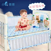 Giường cũi trẻ em giường mùa hè mát mẻ xung quanh bốn mùa phổ quát giường chống va chạm cotton giường bé bốn mảnh - Túi ngủ / Mat / Gối / Ded stuff