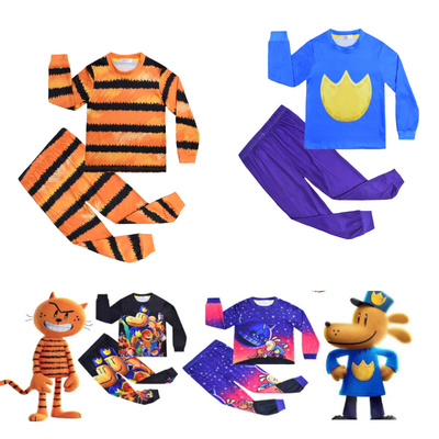 DOGMAN神探狗狗衣服男童t恤男孩家居服孩子套装万圣节cosplay服装