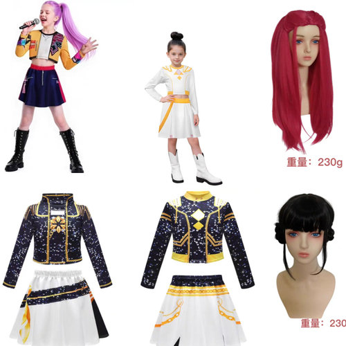 kpop猎魔女团服装女童zoey米拉mira鲁米rumi儿童万圣节cos衣服