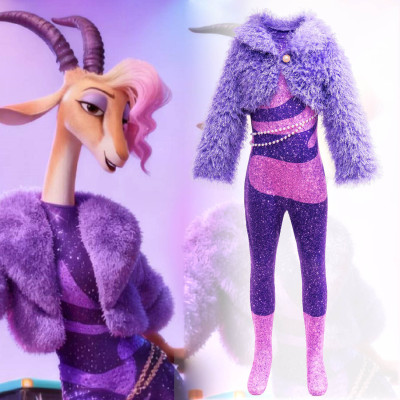 疯狂动物城Zootopia 2夏奇羊服女童连体衣毛绒外套儿童表演服装