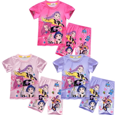 女童短袖睡衣套装夏季儿童休闲家居服Kpop Demon Hunters猎魔女团