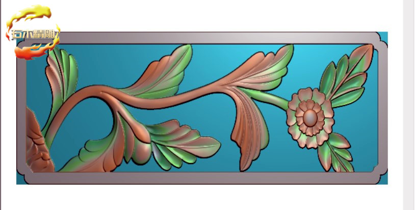 新墓碑碑板183 洋花栏板护栏石材电脑雕刻图精雕图灰度浮雕图