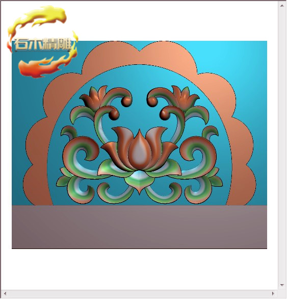 新款墓碑帽子176 荷花石碑公墓顶子石材雕刻精雕图灰度图浮雕图