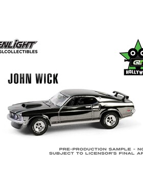 绿光 1:64 1969 福特 野马 BOSS 429 银色镀铬版 疾速追杀 30557
