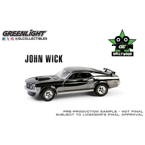 绿光 1:64 1969 福特 野马 BOSS 429 银色镀铬版 疾速追杀 30557