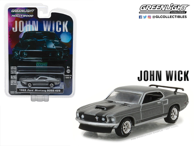 绿光 1:64 1969 JOHN WICK 疾速追杀 福特 野马 BOSS 429 44780-E