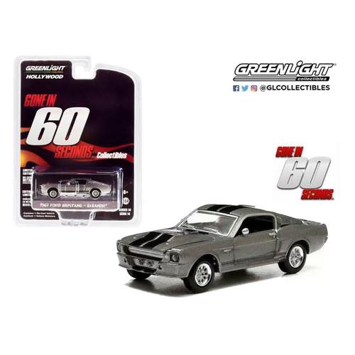 绿光 1:64 1967 Ford Mustang福特野马 美剧《极速60秒》版 44742