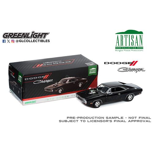 绿光 1:18 1970 Dodge Charger 道奇战马 机械增压版 黑色 19122