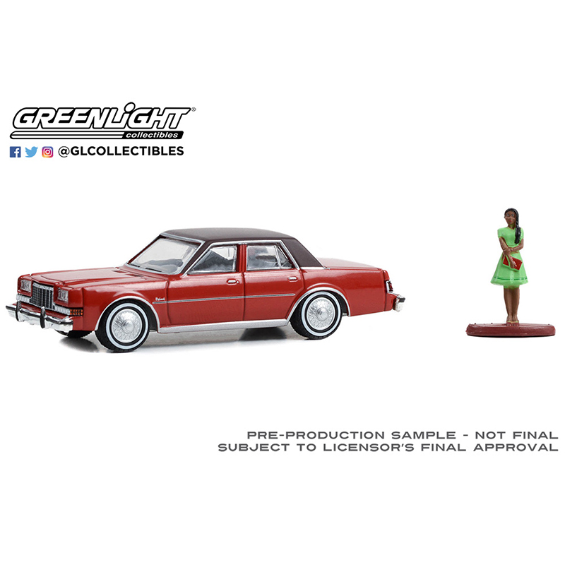 绿光 1:64 1983 Dodge 道奇外交官 带连衣裙女人偶  97150C 玩具/童车/益智/积木/模型 合金车/玩具仿真车/收藏车模 原图主图