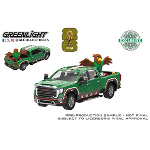 绿光 1:64 2022 GMC Sierra 3500 HD 世界杯'26 墨西哥致敬 30589