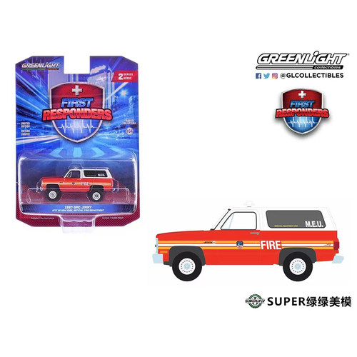 绿光 1:64 1987 GMC Jimmy FDNY 医疗设备部门 第一响应 67060A
