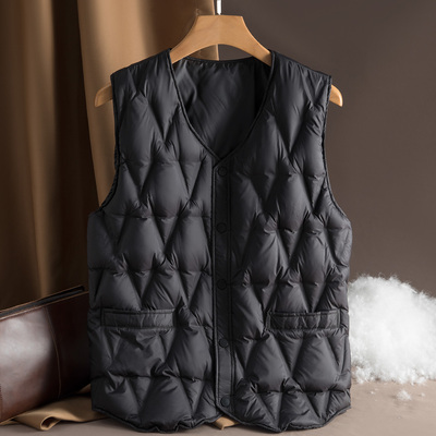 中老年男士内穿轻薄保暖羽绒马甲