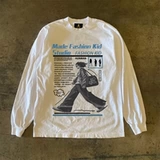 Заработайте деньги на благотворительность, три иглы, чистый хлопок 310 и двойная пряжа!Непрозрачная мужская футболка с длинными рукавами Shang Xia для американской пары