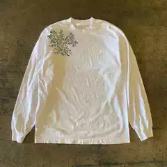 Make Money and Do Charity! 310g Pure Cotton, Non-See-Through! American-Style Oversized Vanilla Long-Sleeve T-Shirt, Versatile for Both Men and Women